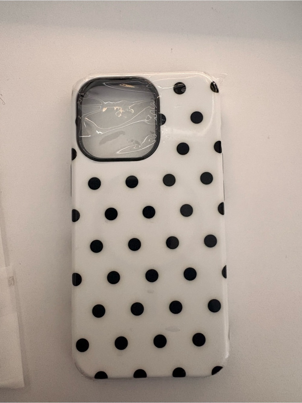 White and Black Polka Dot Protective Phone Case